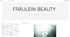 Desktop Screenshot of fraeulein-beauty.blogspot.com