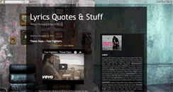 Desktop Screenshot of lyricsquotesstuff.blogspot.com