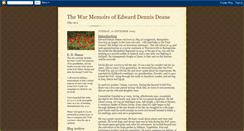 Desktop Screenshot of e-d-deane-war-memoirs.blogspot.com