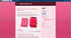 Desktop Screenshot of behindstylelines.blogspot.com