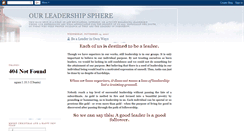 Desktop Screenshot of leadershipsphere.blogspot.com