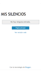 Mobile Screenshot of mis-silencios.blogspot.com