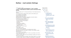 Desktop Screenshot of dallas-realestatelistings.blogspot.com