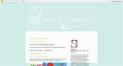 Desktop Screenshot of marikcreations.blogspot.com