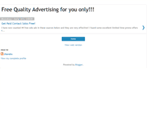 Tablet Screenshot of freeadvertisingforyouonly.blogspot.com
