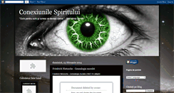 Desktop Screenshot of conexiunilespiritului.blogspot.com