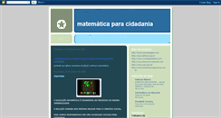 Desktop Screenshot of matematicaparacidadania.blogspot.com