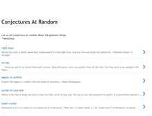 Tablet Screenshot of conjecturesatrandom.blogspot.com