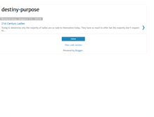 Tablet Screenshot of destiny-purpose.blogspot.com