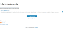 Tablet Screenshot of libreriaalcancia.blogspot.com