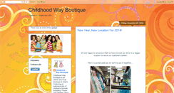 Desktop Screenshot of childhoodwayboutique.blogspot.com