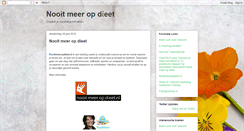 Desktop Screenshot of nooitmeeropdieet.blogspot.com