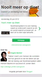Mobile Screenshot of nooitmeeropdieet.blogspot.com
