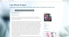 Desktop Screenshot of iamwovenandspun.blogspot.com