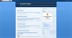 Desktop Screenshot of ajobforteens.blogspot.com