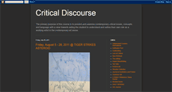 Desktop Screenshot of criticaldiscourse2010.blogspot.com