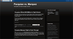 Desktop Screenshot of pacquiao-vs-marquez-fight.blogspot.com