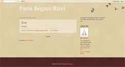 Desktop Screenshot of faziarizvi.blogspot.com