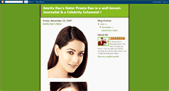 Desktop Screenshot of amritaraosisterpritarao.blogspot.com