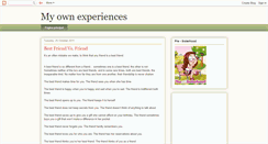 Desktop Screenshot of myownexperiences-anabella.blogspot.com