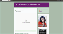 Desktop Screenshot of inthefootofthefreakingletter.blogspot.com