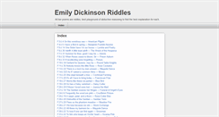 Desktop Screenshot of emily-dickinson-riddle.blogspot.com