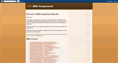 Desktop Screenshot of mbaassignmentss.blogspot.com