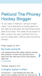 Mobile Screenshot of peklundthephoneyhockeyblogger.blogspot.com