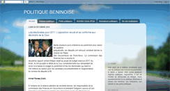 Desktop Screenshot of beninpolitique.blogspot.com