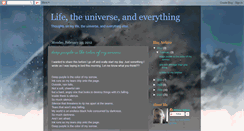 Desktop Screenshot of everythinglifeandtheuniverse.blogspot.com