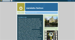 Desktop Screenshot of maratalksfashion.blogspot.com