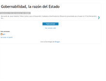 Tablet Screenshot of gobernabilidadlarazondelestado.blogspot.com