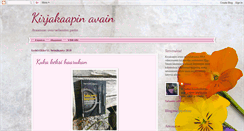 Desktop Screenshot of kirjakaapinavain.blogspot.com