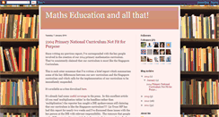 Desktop Screenshot of mathseducationandallthat.blogspot.com