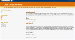 Desktop Screenshot of ourgoodworks.blogspot.com