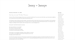 Desktop Screenshot of jonnyandjanaye.blogspot.com