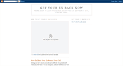 Desktop Screenshot of i-want-my-ex-back-now.blogspot.com