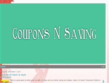 Tablet Screenshot of couponsnsaving.blogspot.com