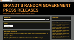 Desktop Screenshot of brandtsrandomgovernmentpressreleases.blogspot.com