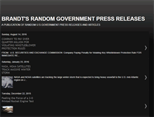 Tablet Screenshot of brandtsrandomgovernmentpressreleases.blogspot.com