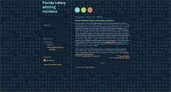 Desktop Screenshot of floridalotterywinningnumbers.blogspot.com