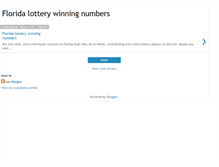 Tablet Screenshot of floridalotterywinningnumbers.blogspot.com