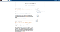 Desktop Screenshot of lhsrecycling.blogspot.com