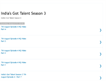 Tablet Screenshot of igt-indias-got-talent.blogspot.com