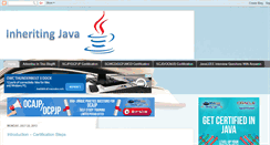Desktop Screenshot of inheritingjava.blogspot.com