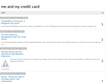 Tablet Screenshot of meandmycreditcard.blogspot.com