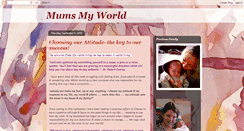 Desktop Screenshot of mumsmyworld.blogspot.com