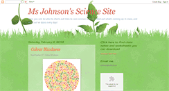 Desktop Screenshot of johnsonsciencesite.blogspot.com