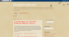 Desktop Screenshot of bhojpuriashyam.blogspot.com