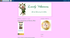 Desktop Screenshot of lovelywhatevers.blogspot.com